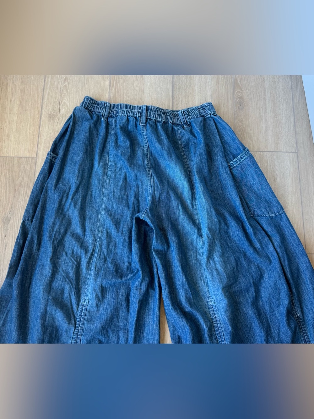 Free People We The Free Lily Fields Cinch Jeans Sz Small Wide Leg Balloon Denim - Picture 11 of 15